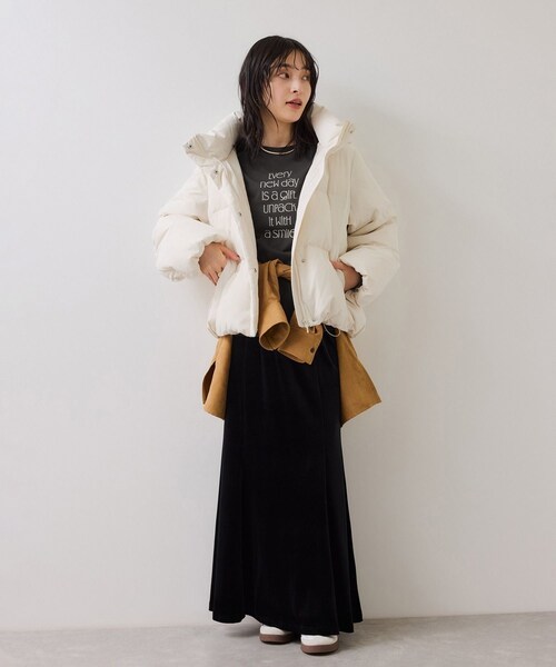 VIS（ビス）の「ロゴ＆フォトアソートプリントロンT（Tシャツ/カットソー・レディース・チャコール/ホワイト/ホワイト系・F）」の19枚目の写真