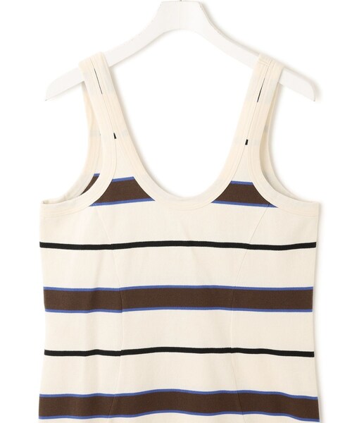ADAM ET ROPE'(アダムエロペ)の「【TanC(タンク)】PIQUE BORDER TANK ROMPERS(タンクトップ・レディース・キナリ・F)」の4枚目の写真