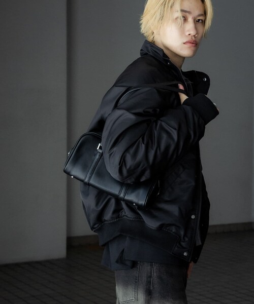 SENSE OF PLACE by URBAN RESEARCH（センスオブプレイスバイアーバンリサーチ）の「『ユニセックス』ナイロンギャザースタンドブルゾン（テーラードジャケット・メンズ・GRAY/BLACK/OLIVE・M/L）」の5枚目の写真