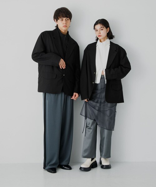 SENSE OF PLACE by URBAN RESEARCH(センスオブプレイスバイアーバンリサーチ)の「『セットアップ対応』シングルルーズジャケット(テーラードジャケット・メンズ・GRAY/BLACK/R.BROWN・M/L)」の8枚目の写真