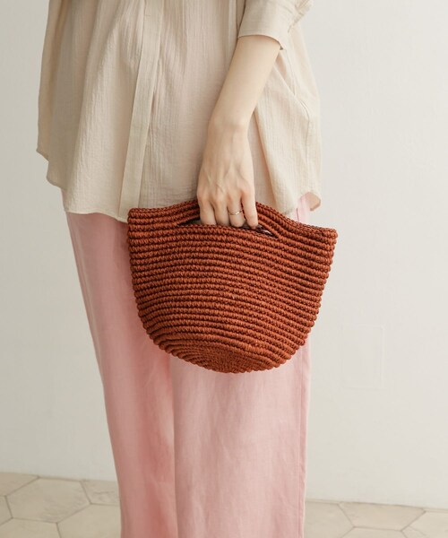URBAN RESEARCH DOORS（アーバンリサーチドアーズ）の「Magda Made　Mini Soledad Bag（かごバッグ・レディース・Peach/Burgundy/Black・-）」の14枚目の写真