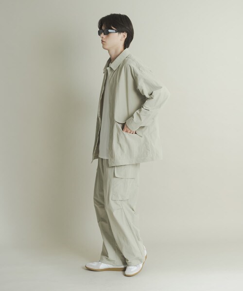 SENSE OF PLACE by URBAN RESEARCH(センスオブプレイスバイアーバンリサーチ)の「ユーティリティーロングスリーブシャツジャケット(テーラードジャケット・メンズ・BLACK/GREIGE/PURPLE・M/L)」の22枚目の写真