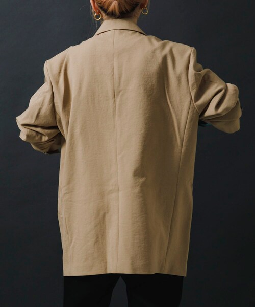 URBAN RESEARCH(アーバンリサーチ)の「NOMARHYTHM TEXTILE Wide Lapel Tailored Jk(テーラードジャケット・レディース・Black/Beige・1)」の9枚目の写真