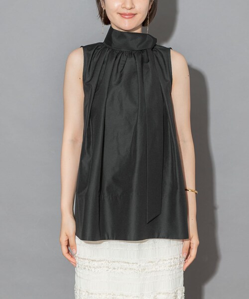 URBAN RESEARCH ROSSO（アーバンリサーチロッソ）の「ウエストマークハイネックシャツブラウス（シャツ/ブラウス・レディース・OFF WHITE/BLACK・Free）」の20枚目の写真