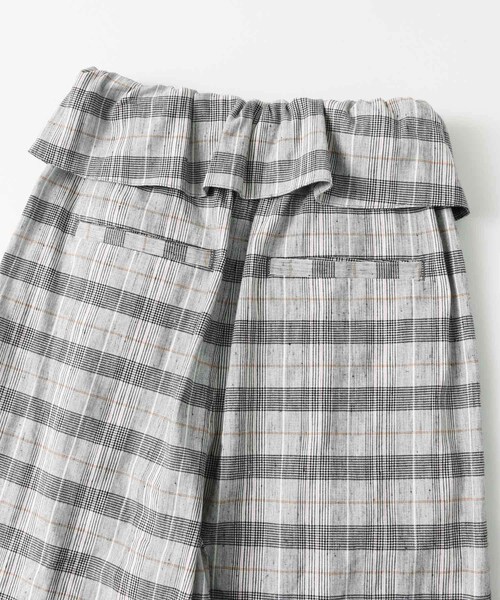 KBF（ケイビーエフ）の「ラップウエストイージーチェックパンツ∴（チノパンツ・レディース・GRAY/BLACK・one）」の14枚目の写真