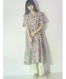 merry jenny | flowerオープンカラーシャツワンピース(ワンピース)