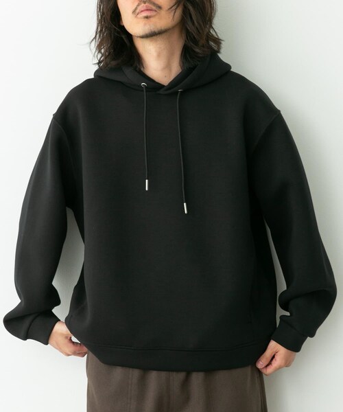 URBAN RESEARCH Sonny Label（アーバンリサーチサニーレーベル）の「ダンボールニットプルオーバーパーカー（パーカー・メンズ・アイスグレー/チャコール/ブラック/ブラウン・M/L/XL）」の6枚目の写真