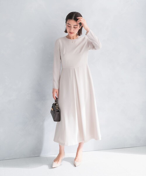 URBAN RESEARCH ROSSO（アーバンリサーチロッソ）の「kaene　シフォン合わせロングワンピース（ワンピース・レディース・beige/navy・M）」の5枚目の写真
