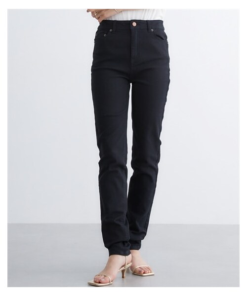 nissen（ニッセン）の「大きいサイズ　スキニーパンツ　miclat（デニムパンツ・レディース・ウォッシュドブルー/カーキ/黒・73/76/80/84/88/92/96/98/106/114/122）」の6枚目の写真