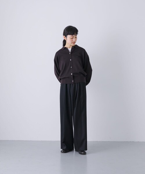 かぐれ（カグレ）の「ウールポロニットカーディガン（カーディガン/ボレロ・レディース・RED/BROWN/BLACK・Free）」の20枚目の写真