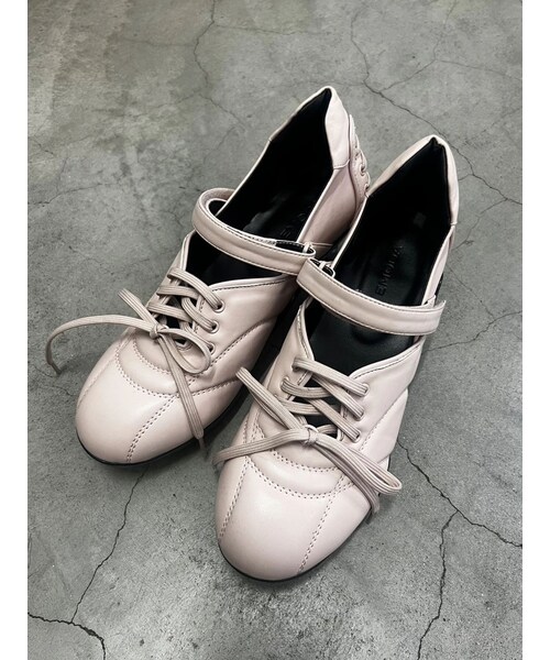 EMODA（エモダ）の「レースアップヒールスニーカー（スニーカー・レディース・ホワイト/ブラック/ピンク・S/M/L）」の8枚目の写真