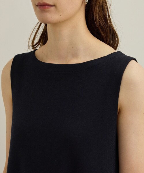 ROPE'(ロペ)の「シルクコットン総針Aラインワンピース/イージーケア(ワンピース・レディース・ネイビー/レッド・F)」の15枚目の写真