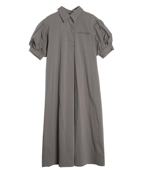 ELENDEEK（エレンディーク）の「FORM SHIRT OP（シャツワンピース・レディース・グレー/ブラック/ベージュ・01/02）」の11枚目の写真