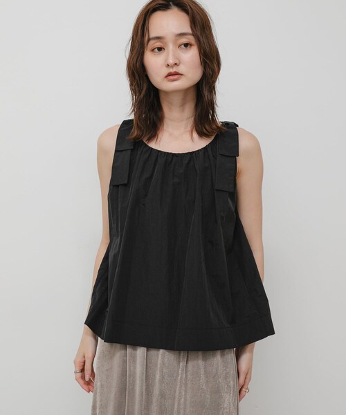 SENSE OF PLACE by URBAN RESEARCH(センスオブプレイスバイアーバンリサーチ)の「ショルダーリボンブラウス(シャツ/ブラウス・レディース・BLACK/BROWN/BEIGE・One)」の6枚目の写真