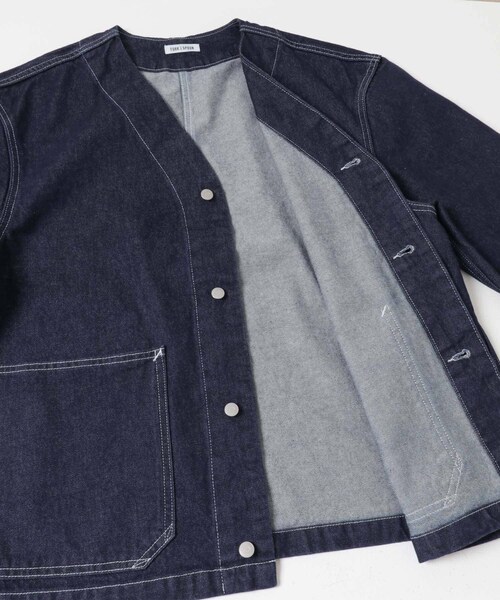 URBAN RESEARCH DOORS（アーバンリサーチドアーズ）の「FORK&SPOON　JFデニムノーカラージャケット（デニムジャケット・メンズ・ONEWASH/USED・4/5）」の12枚目の写真