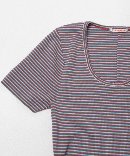 URBAN RESEARCH DOORS（アーバンリサーチドアーズ）の「RYE TENDER　DOMAR T-SHIRTS（Tシャツ/カットソー・レディース・NAVY/YELLOW/MULTI・0）」の15枚目の写真