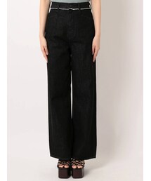 EMODA | ベルトフリンジハイウエストワイドジーンズ(デニムパンツ)