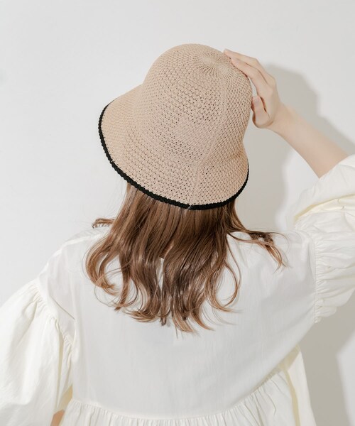 SMELLY（スメリー）の「バイカラーシンプルハット（ハット・レディース・BEG/BLK・-）」の14枚目の写真