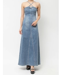 EVRIS | デニムベアロングワンピース(ワンピース)