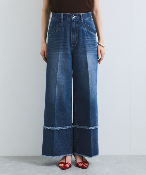 VIS（ビス）の「フリンジフレアデニム（デニムパンツ・レディース・ブルー系/サックス・M/S）」の18枚目の写真