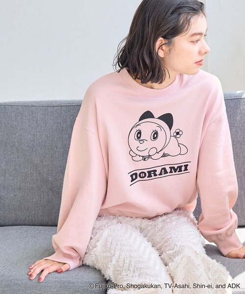 ROPE' PICNIC(ロペピクニック)の「【ドラえもんコレクション】裏毛スウェット(スウェット・レディース・ライトグレー/ピンク・38)」の7枚目の写真