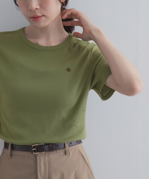URBAN RESEARCH DOORS(アーバンリサーチドアーズ)の「『別注』PETIT BATEAU×DOORS POINTCOCOTTE T-SHIRTS(Tシャツ/カットソー・レディース・ECUME/OLIVINE/SMOKING/MARQUISE・S/M)」の11枚目の写真