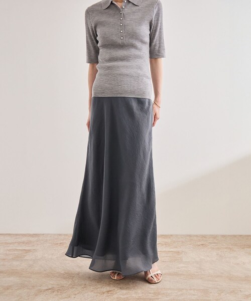 ROPE'(ロペ)の「シアーエアリー マーメイドスカート/セットアップ対応(スカート・レディース・ブラック/グレー・36/38)」の13枚目の写真