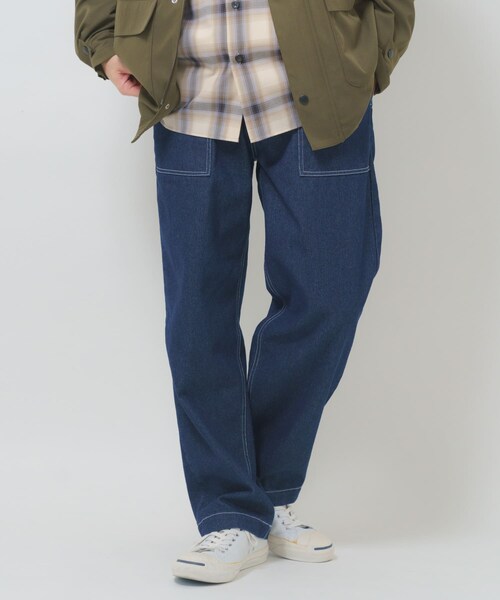 ITEMS URBANRESEARCH（アイテムズ アーバンリサーチ）の「デニム ベイカーパンツ（デニムパンツ・メンズ・BLK/NVY/BLU・M/L）」の4枚目の写真