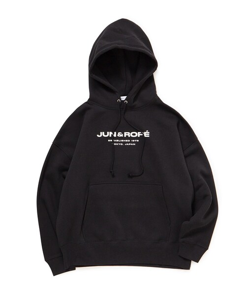 ROPE'(ロペ)の「ロゴ入り裏起毛長袖フーディ/WEB限定・ユニセックス(スウェット・レディース・ブラック/グレー/ベージュ/パープル・L/M/XL)」の2枚目の写真