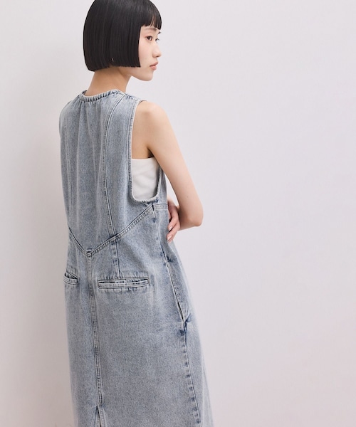 ADAM ET ROPE'（アダムエロペ）の「【WEB限定】ドロストネックデニムワンピース（ワンピース・レディース・ブラック系/ブルー系・36/38）」の15枚目の写真