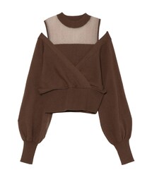 LAGUNAMOON | オフショルレイヤードニットプルオーバー(ニット/セーター)