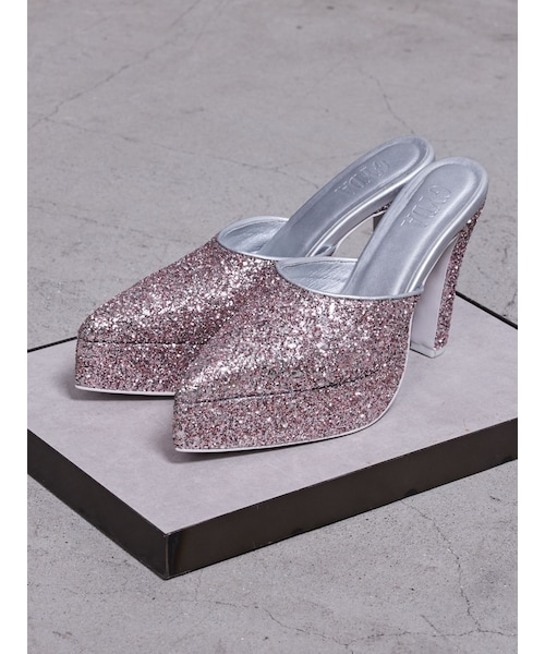 GYDA（ジェイダ）の「GLITTERミュール（パンプス・レディース・グレー/ピンク・S/M/L）」の10枚目の写真