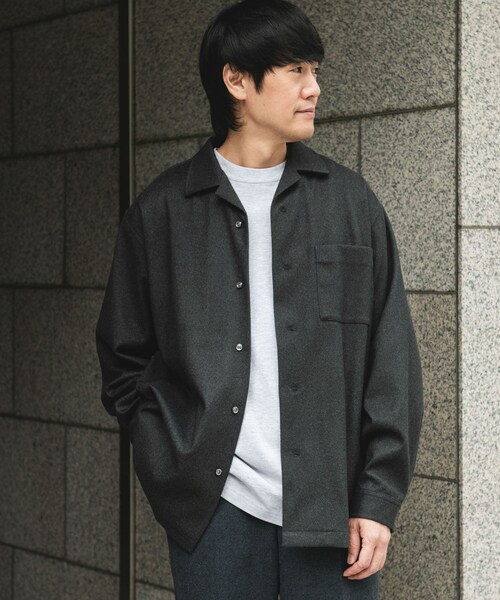 URBAN RESEARCH DOORS(アーバンリサーチドアーズ)の「ジャージメルトンオープンカラーシャツ(シャツ/ブラウス・メンズ・BLUE NAVY/CHARCOAL・M/L)」の12枚目の写真