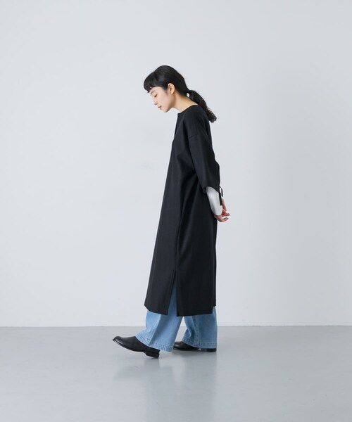 かぐれ（カグレ）の「ウールオーバーワンピース（ワンピース・レディース・BEIGE/BLACK・Free）」の9枚目の写真