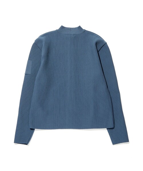 AMOMENTO/アモーメント】MOCK NECK ZIP UP CARDIGAN