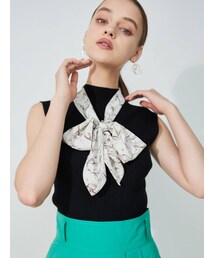 MERCURYDUO | スカーフ付き2WAYチェンジリブニット(ニット/セーター)