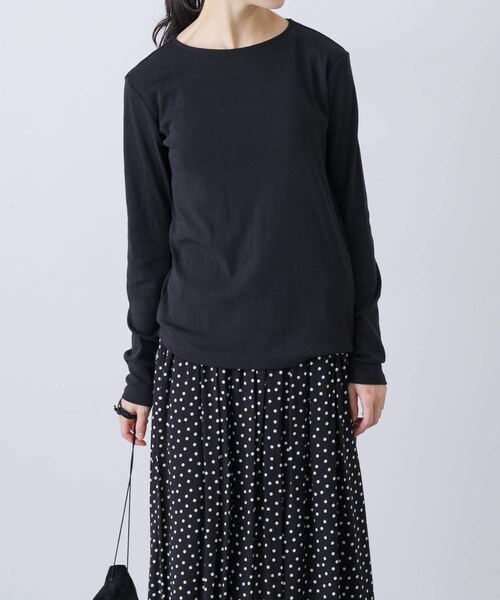 かぐれ（カグレ）の「ハイツイストコットンボートカットソー（Tシャツ/カットソー・レディース・OFF/MINT/BLACK・FREE）」の14枚目の写真