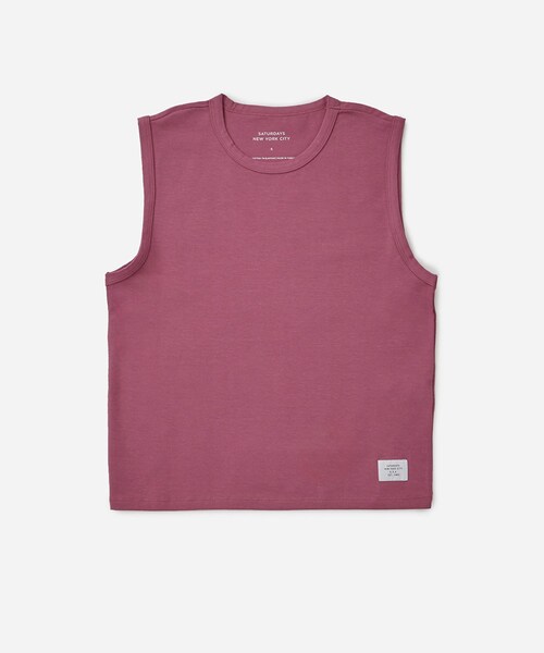Saturdays NYC（サタデーズ ニューヨークシティ ）の「Martha Muscle Tank Top（タンクトップ・レディース・ホワイト/ネイビー/パープル・M/S）」の5枚目の写真
