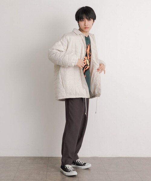 SENSE OF PLACE by URBAN RESEARCH（センスオブプレイスバイアーバンリサーチ）の「パデットキルティングコーチジャケット（その他アウター・メンズ・KHAKI/IVORY/BLACK・M/L）」の13枚目の写真