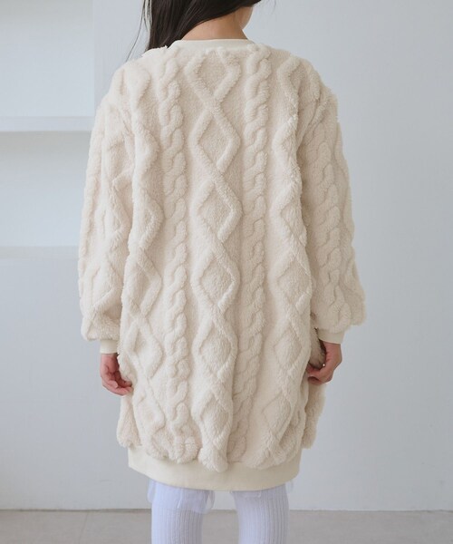 ROPE' PICNIC（ロペピクニック）の「【KIDS/キッズ】ケーブルボアワンピース（ワンピース・キッズ・キナリ/ブラウン・120/130/140/150）」の20枚目の写真