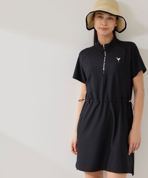 ROPE'（ロペ）の「ハイテンションサッカードロストワンピース/UV（ワンピース・レディース・ブラック/ベージュ・L/M/S/XL）」の14枚目の写真