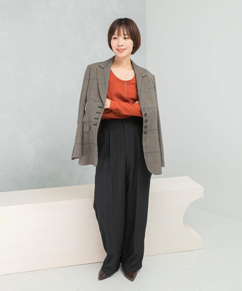 URBAN RESEARCH ROSSO（アーバンリサーチロッソ）の「Uネックリブプルオーバー（Tシャツ/カットソー・レディース・OFF WHITE/RED/BLACK・FREE）」の18枚目の写真