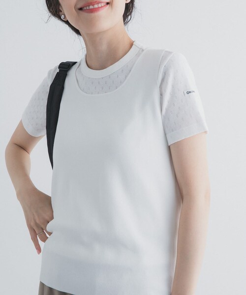 URBAN RESEARCH DOORS(アーバンリサーチドアーズ)の「2WAYニットタンク(タンクトップ・レディース・OFF/BROWN/NAVY・Free)」の6枚目の写真