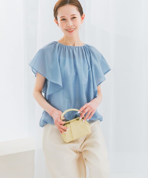 URBAN RESEARCH ROSSO（アーバンリサーチロッソ）の「コットンシルクフレアスリーブブラウス（シャツ/ブラウス・レディース・sax/off/red・FREE）」の21枚目の写真