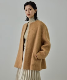 ROPE'（ロペ）の「ウールモヘヤノーカラーミドル丈コート（その他アウター）」