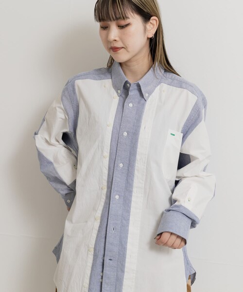 THE GOODLAND MARKET（ザグッドランドマーケット）の「SREU　SREU-Transposed Shirts（シャツ/ブラウス・レディース・BLUxWT2/WTxST 1/WTxST 2/BLUxWT1・2）」の6枚目の写真