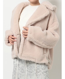 MERCURYDUO | ウール混ボアサイドバックルPコート(その他アウター)