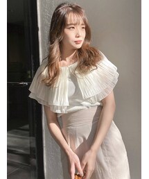 dazzlin | プリーツビッグカラーニットトップス(ニット/セーター)