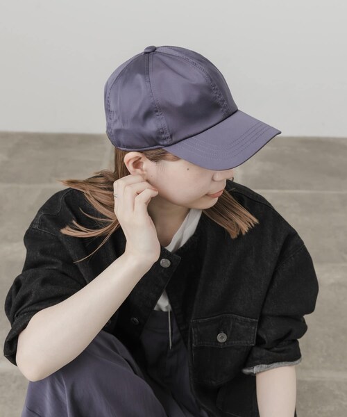 SMELLY（スメリー）の「サテンキャップ（キャップ・レディース・CGY/BEG・-）」の5枚目の写真