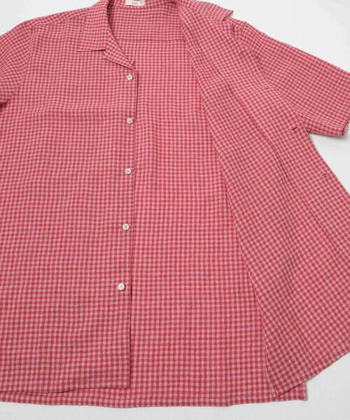URBAN RESEARCH(アーバンリサーチ)の「『別注』Cale×URBAN RESEARCH ギンガムチェック SHORT-SLEEVE SHIRTS(シャツ/ブラウス・メンズ・PINK×RED・3/4)」の13枚目の写真